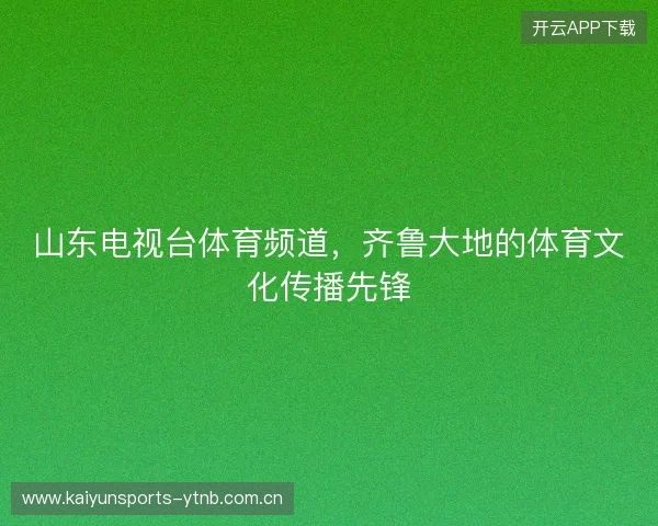 山东电视台体育频道,齐鲁大地的体育文化传播先锋 山东电视台体育频道,齐鲁大地的体育文化传播先锋
